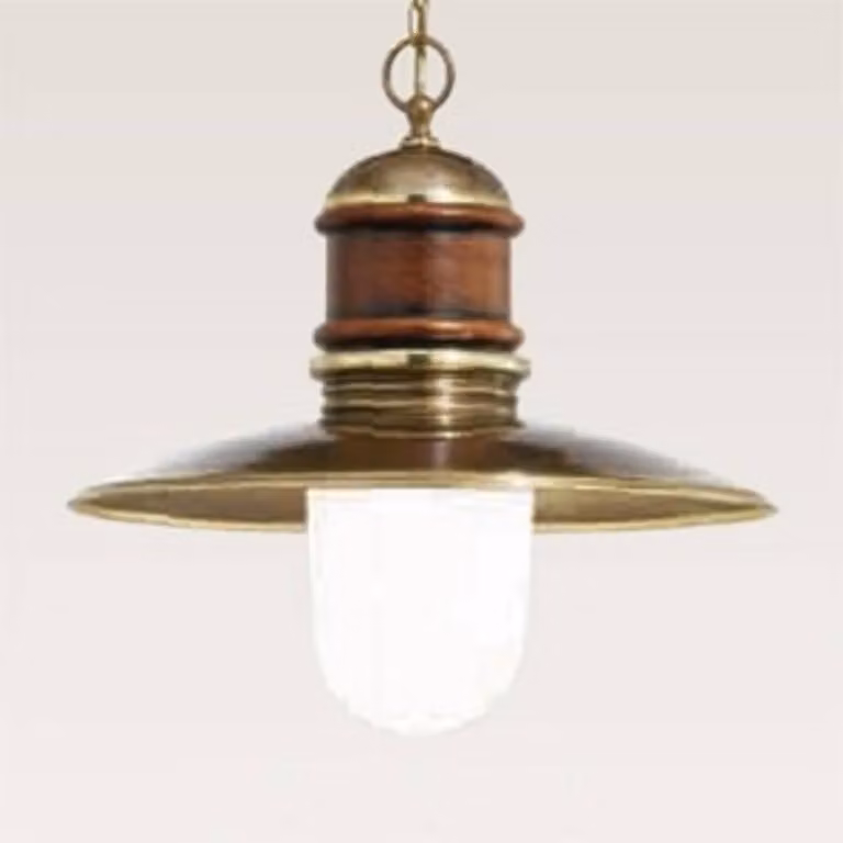 Cremasco Lampada a sospensione FARO, dimmerabile, Bronzo / Ottone antico, Soggiorno / Sala da pranzo, Ottone, Marittimo, Lampada a sospensione