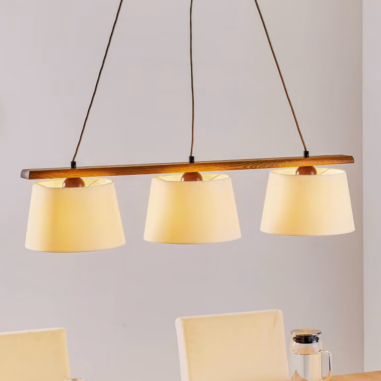 Lampada a sospensione Sweden Lamkur, dimmerabile, Legno scuro, Soggiorno / Sala da pranzo, Legno, Moderno, Lampada a sospensione