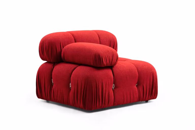 Hanah Home, Bubble- ARE1428, rosso, divano letto, struttura: Legno di faggio / truciolato