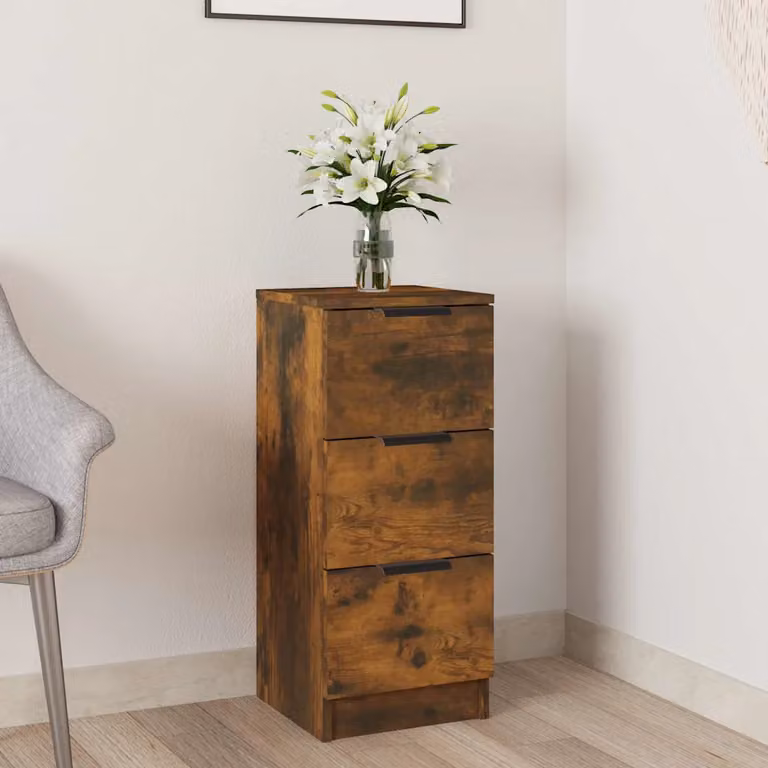 Credenza moderna vidaXL in legno multistrato e MDF color marrone, sospesa, L 30 cm x P 30 cm x H 70 cm