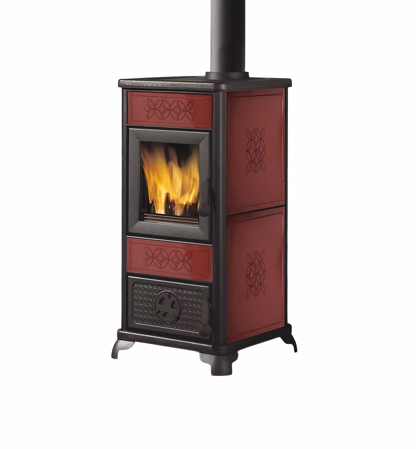 Stufa a legna Decor Evo EK di Edilkamin - colore Bordeaux