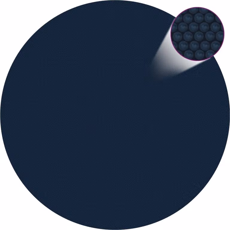 Pellicola Galleggiante Solare PE per Piscina 210 cm Nero e Blu