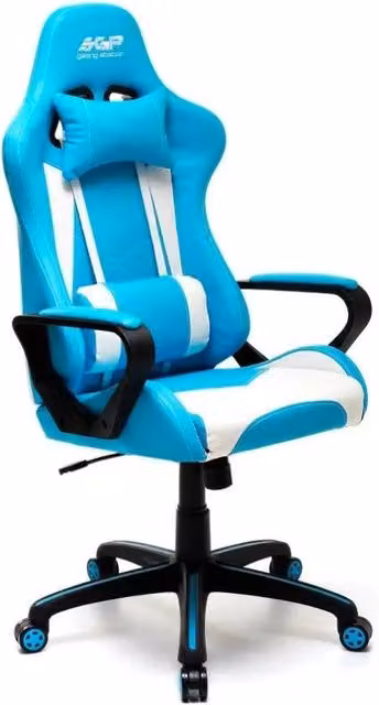 Poltrona Gaming azzurra cm 51x48x46h