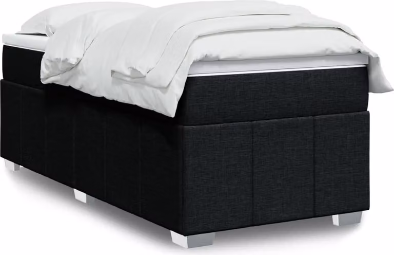 Maison Exclusive - Giroletto a Molle con Materasso Nero 90x190 cm in Tessuto
