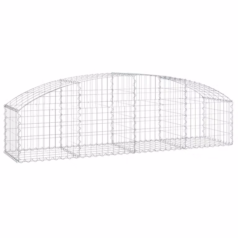 Cesto Gabbione ad Arco 200x50x40/60 cm Ferro Zincato