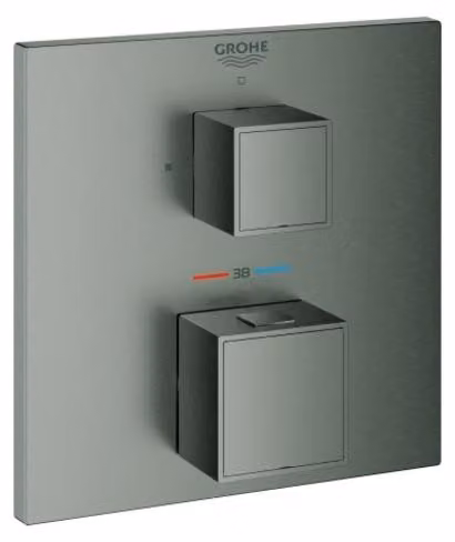 Grohe Grohtherm Cube mitigeur de douche thermostatique, pour Rapido SmartBox, 1 vanne d'arrêt, 24153AL0, 24153AL0