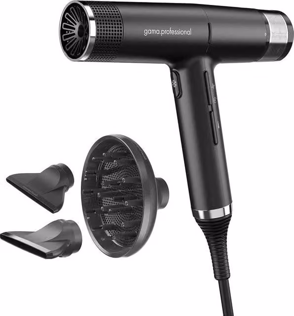 Asciugacapelli Ga.ma iQ1 Perfetto PH6065.BK con motore brushless 1600W, tecnologia Oxy-Active, 3 velocità e 4 temperature, colore Nero