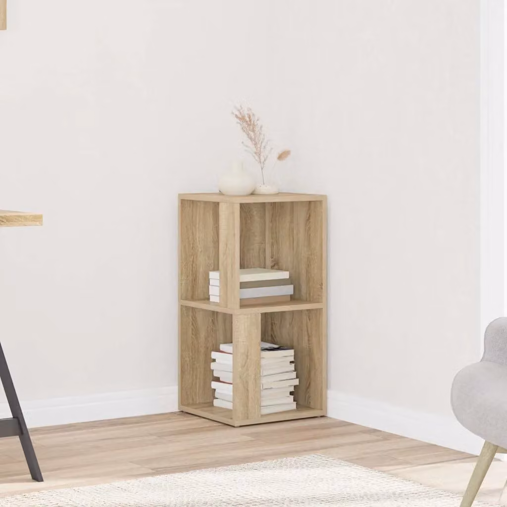 Armadietto d'angolo vidaXL in legno in stile rustico, marrone e beige, L/P/H: 33 x 33 x 67 cm
