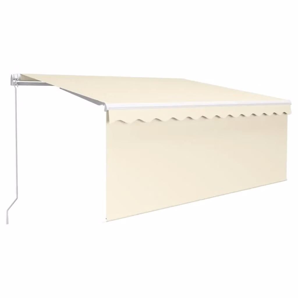 Tenda retrattile Videx in poliestere beige con bracci a scomparsa e manovella L: 350 cm, P: 250 cm – 2