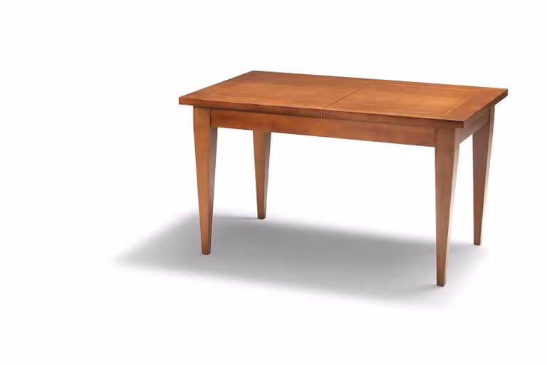 Tavolo allungabile moderno Mobili 2G in legno massello color noce L: 160 cm, P: 90 cm, H: 80 cm