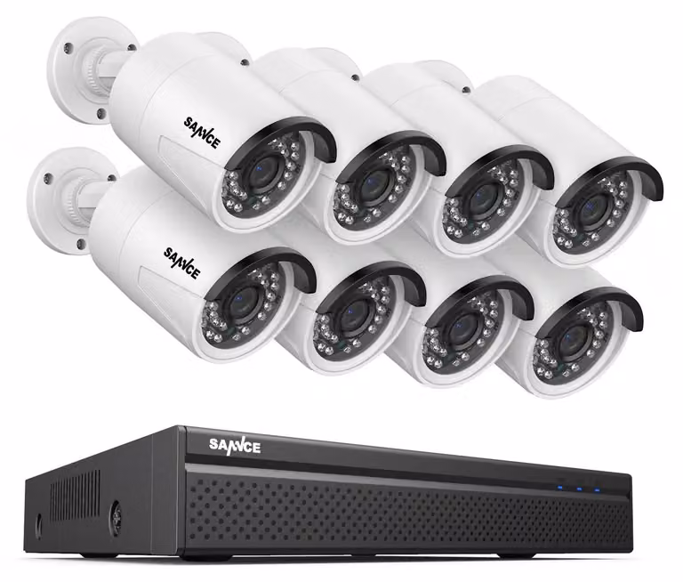 Sistema di videosorveglianza CCTV con NVR PoE a 8 canali, risoluzione 5MP - Kit di telecamere di sicurezza - Telecamere IP - Videosorveglianza