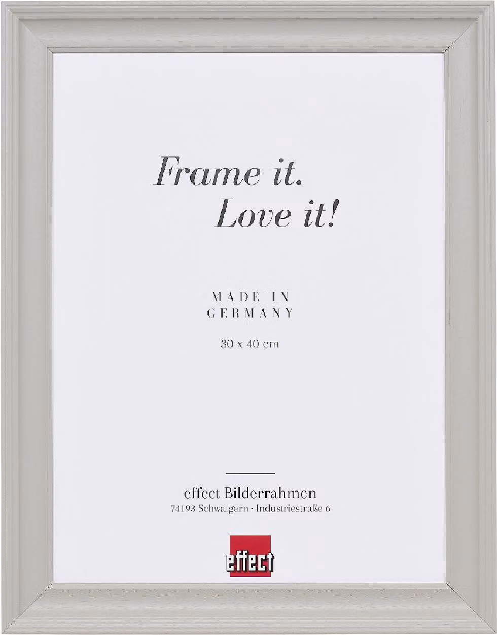 Cornice per foto in legno Effect, profilo 2420, grigio chiaro, 25x70 cm, vetro acrilico