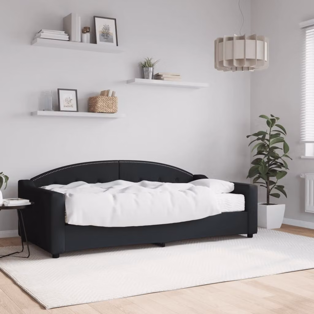 Maison Exclusive - Divano letto con materasso nero 90x190 cm in tessuto