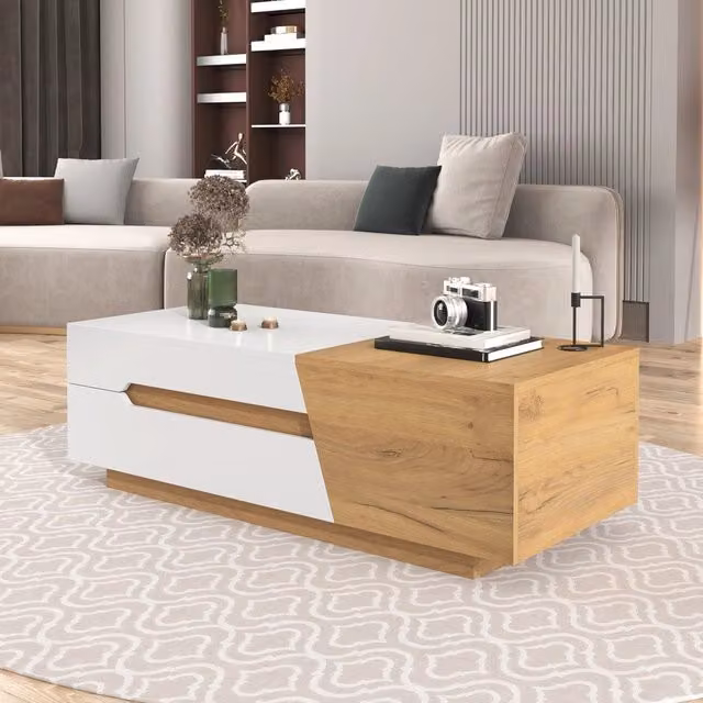 Tavolino da Caff¨¨ Allungabile con Cassetti ¨C MINIMAL ¨C Moderno per Soggiorno