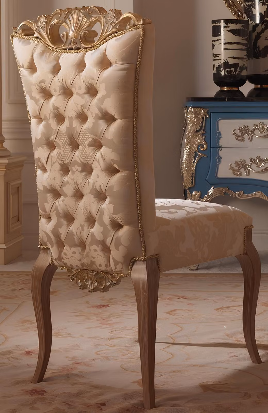 Designer Stuhl Chesterfield Esszimmer Stühle Italienische Möbel Einrichtung