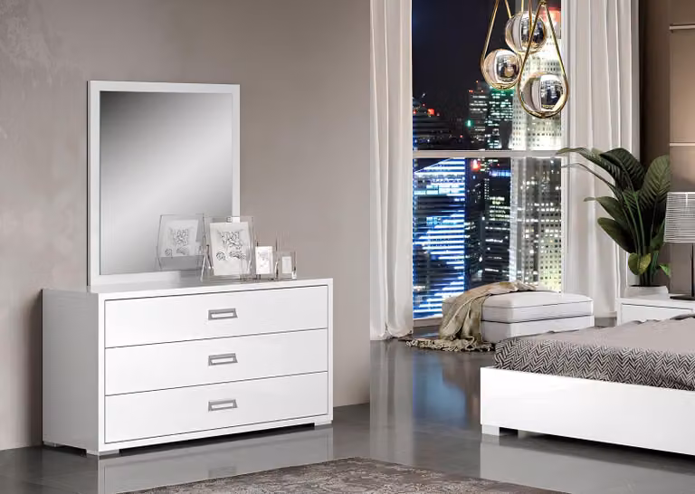 Set Kommode Spiegel Designer Luxus Konsole Kommoden Möbel Holz Schrank Weiß