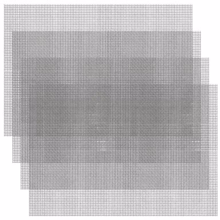 Griglia in acciaio inossidabile a maglia fine, 20 mesh, confezione da 4 pezzi, dimensioni 30x21 cm