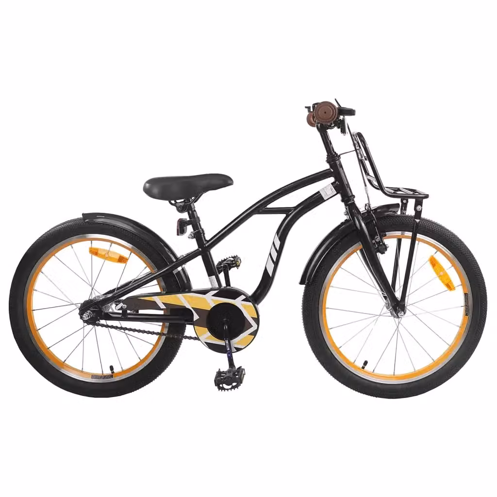 Bicicletta per bambini da 20 pollici in metallo e gomma colore nero – 2