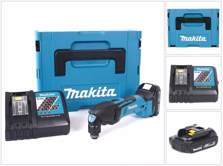 Makita DTM 50 Y1J-D 18 V Utensile multifunzione a batteria in MAKPAC incl. batteria BL 1815 N + caricabatteria DC18RC