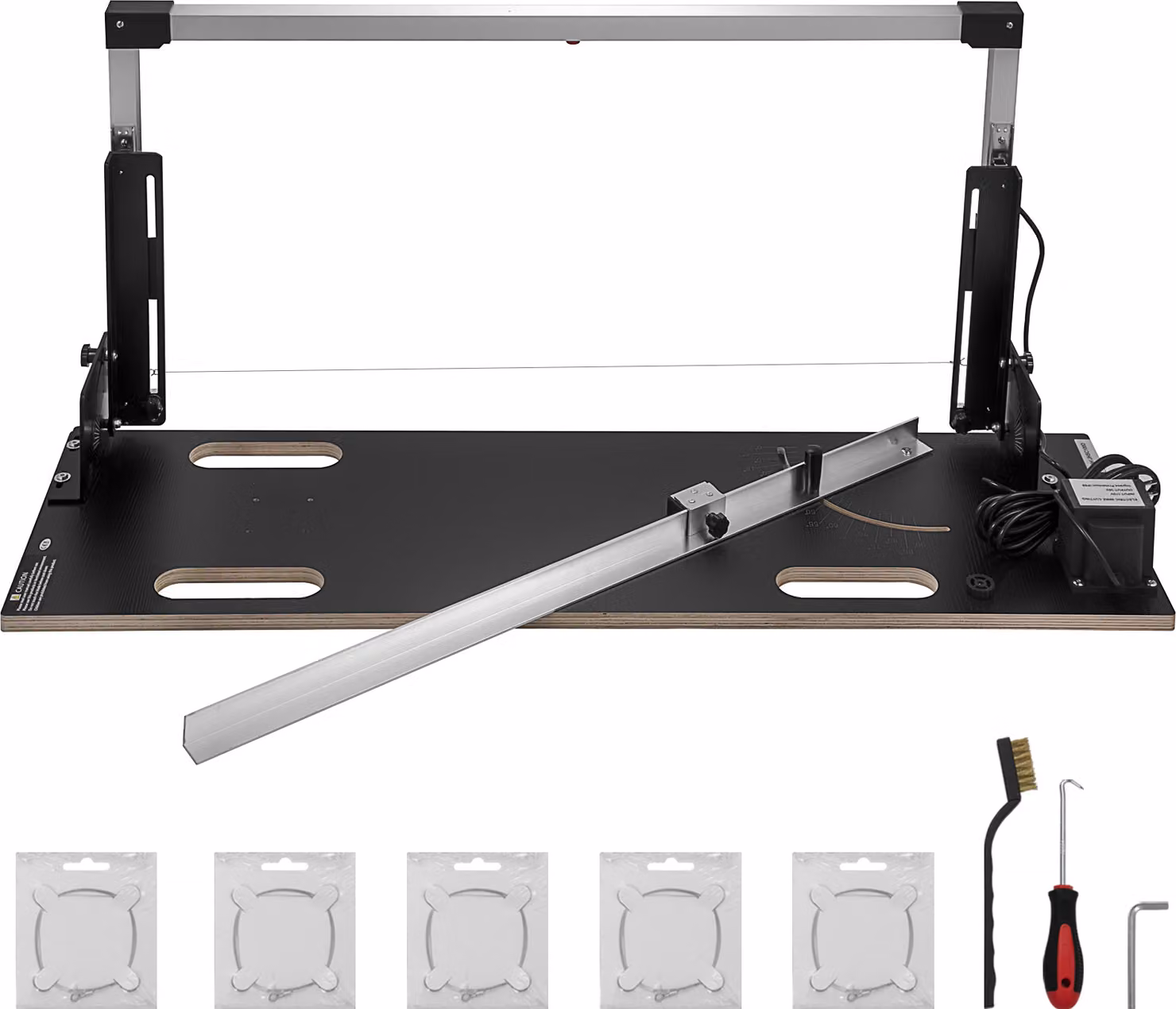 Taglierina per polistirolo VEVOR, taglierina per schiuma in lega di alluminio da 200W, taglierina per polistirolo a 360℃ con lega di nichel-cromo, tensione di uscita 38V, spessore di taglio 420 mm scanalatrice per professionisti o amanti del fai da te