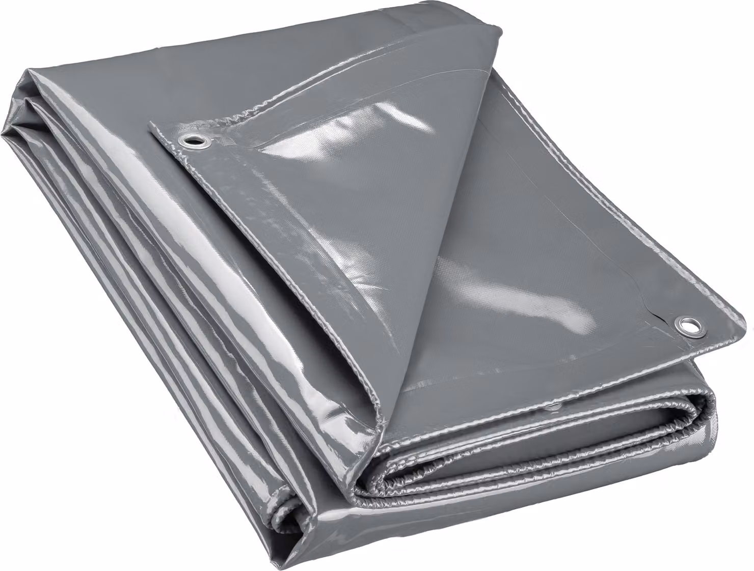 Telone Wiltec resistente alle intemperie grigio, telone impermeabile con occhielli 4 x 8 m, telone in poliestere 650 g/m², telone da giardino resistente ai raggi UV, robusto telone protettivo con rivestimento in PVC