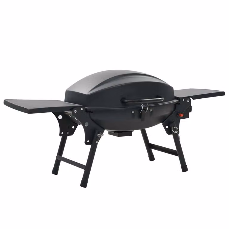 Barbecue a gas con piano cottura nero