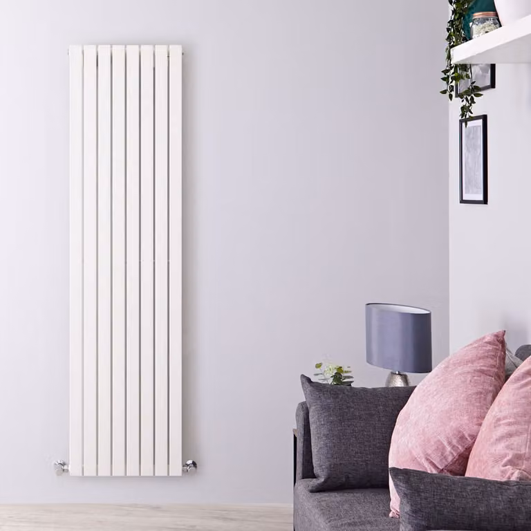 Radiatore Verticale Design Bianco 1780x472mm 940W - Alta Resa - Stile Moderno - Sloane