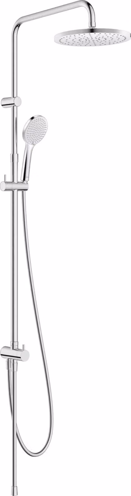 Set doccia a soffitto, 25 cm, 3 getti, a risparmio idrico, cromato
