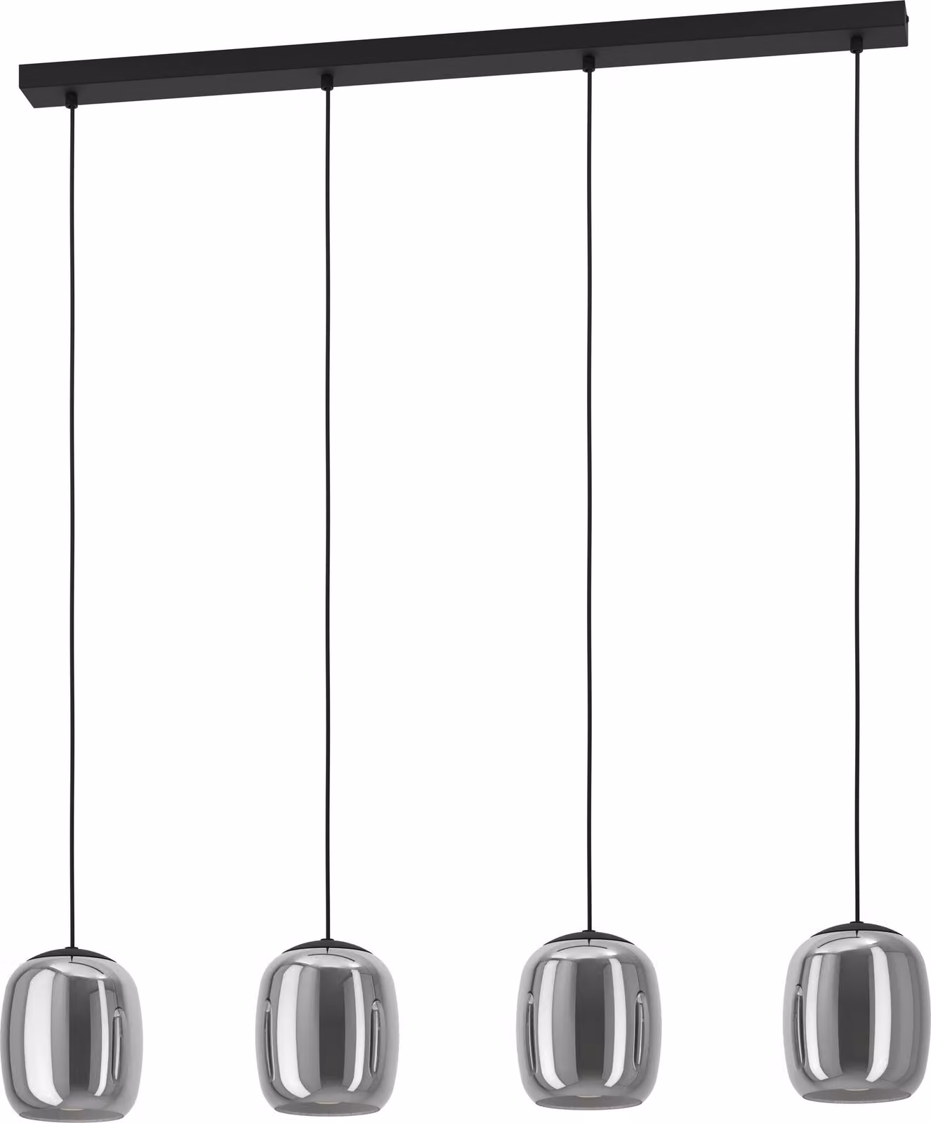 EGLO CIAMPINO, Flessibile, Nero, Grigio, Vetro, Acciaio, Tessile, Vetro, Nero