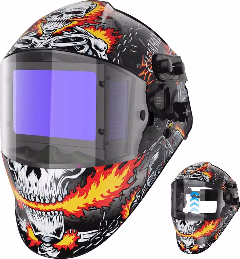 Casco per saldatura, auto-oscurante, ampio campo visivo, B