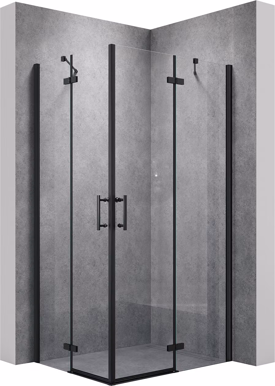 SONNI cabina doccia nera ingresso angolare doccia porta a battente cabina doccia nano vetro angolare doccia 100x120x195cm 6mm ESG vetro di sicurezza