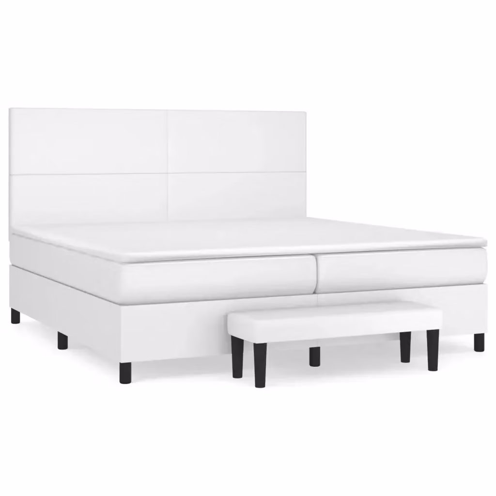 Letto a molle con materasso bianco vidaXL in similpelle L/P: 200 x 200 cm – 2