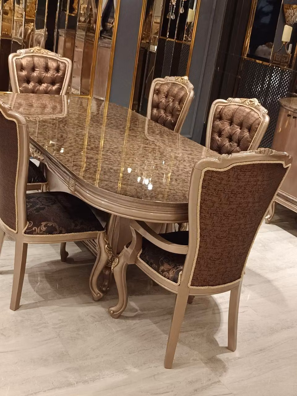 Set sala da pranzo 7 pezzi tavolo da pranzo+6x sedie design legno nuovo subito