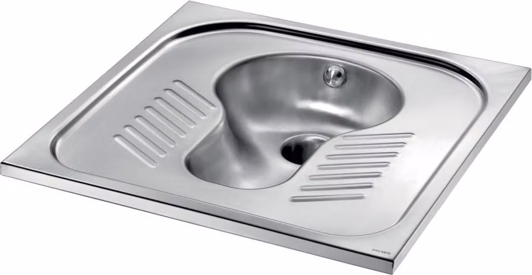 Delabie Hock-WC SHA 700 1 tazza a spruzzo con Ger-Ver. D1" Edst. 1.4301 sat.