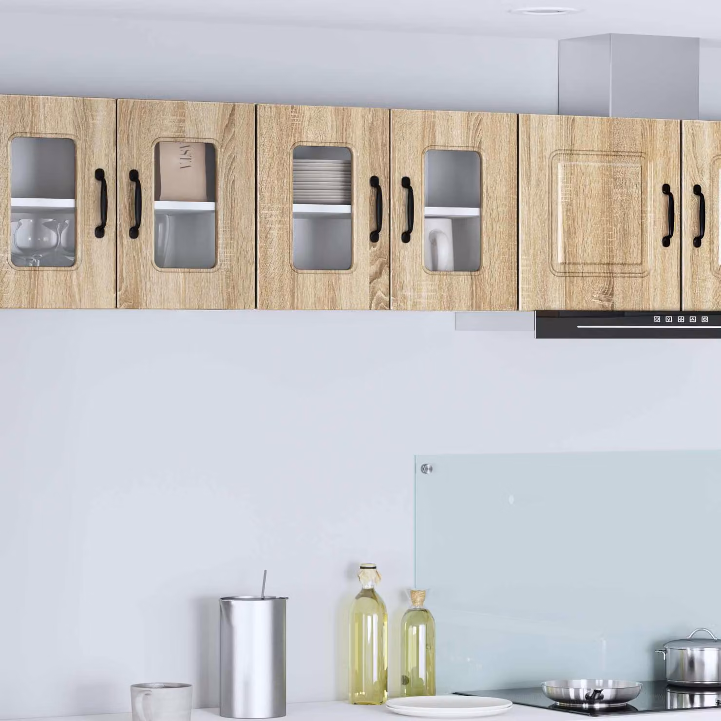 Set di 2 pannelli per lavastoviglie vidaXL Kalmar in MDF marrone Rovere Sonoma per cucina moderna