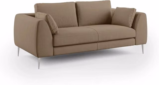 Divano moderno Plano Divani.Store in microfibra tecnica smacchiabile marrone L: 176 cm – 1