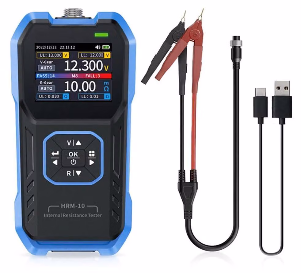 Tester di resistenza interna, 0–200 Ω, ±100 V, display a colori ad alta definizione, ABS