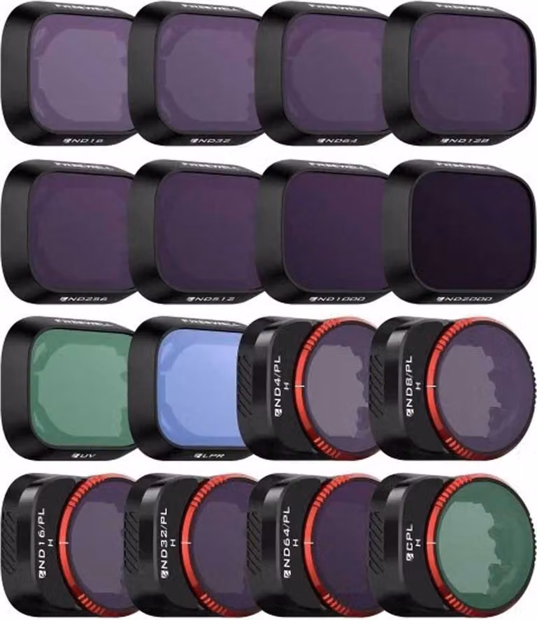 Set di 16 filtri per Dji Mini 3 e Mini 3 Pro Nero Nero Taglia unica