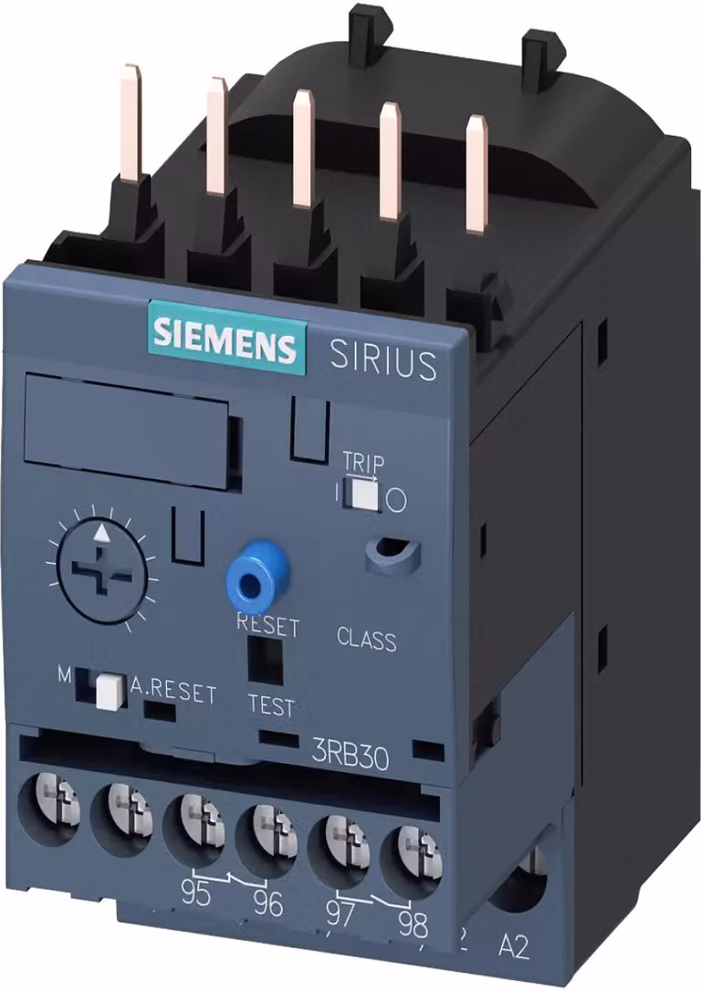 Relè di sovraccarico Siemens 4-16 A per protezione motore S00, Classe 20, montaggio su contattore 3RB30162TB0