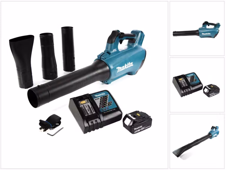 Soffiatore a batteria Makita DUB 184 RT1 18 V brushless + 1x batteria 5,0 Ah + caricabatterie