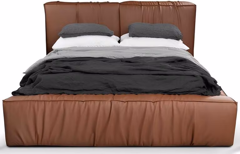 Schlafzimmer Bett Doppelbett 180сm Matratze Braun moderner Stil Hochwertig