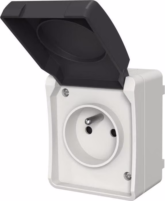 Presa doppia impermeabile Aquatop, IP54, pronta per l'installazione, monofase, 2 poli