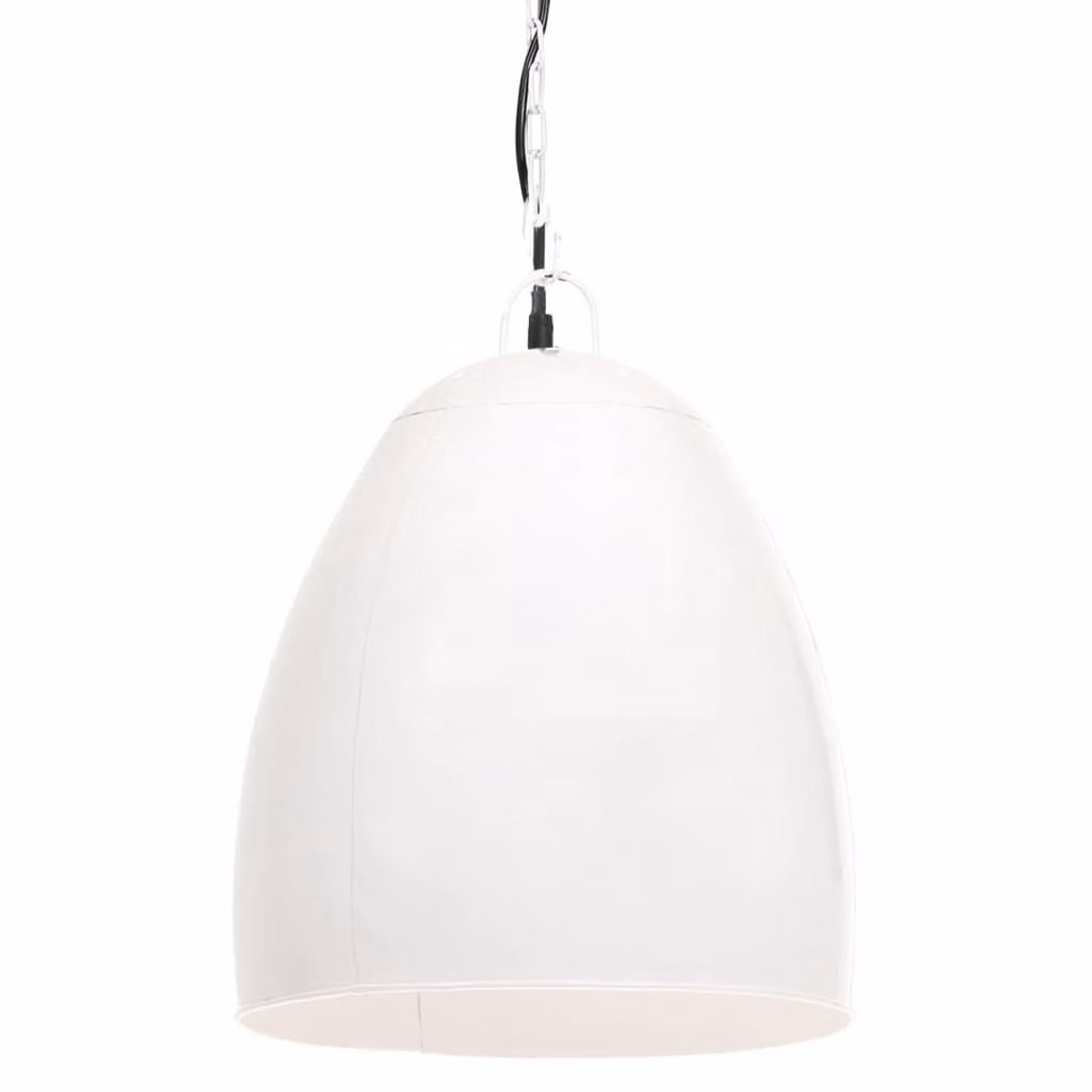 vidaXL Lampada a sospensione in stile industriale 25 W bianca rotonda 42 cm E27