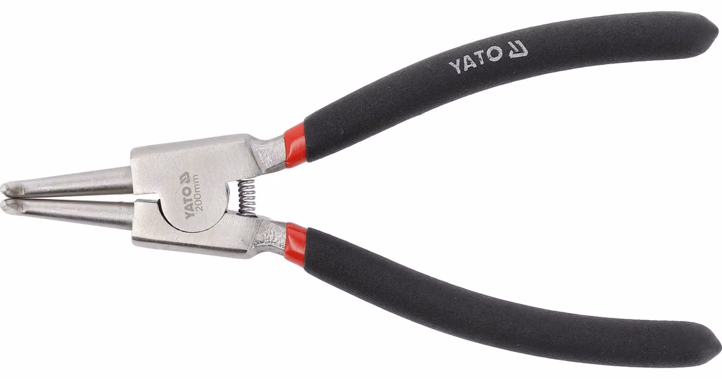 Pinza a becchi curvi per fissaggio esterno, 200 mm, acciaio cromo-vanadio