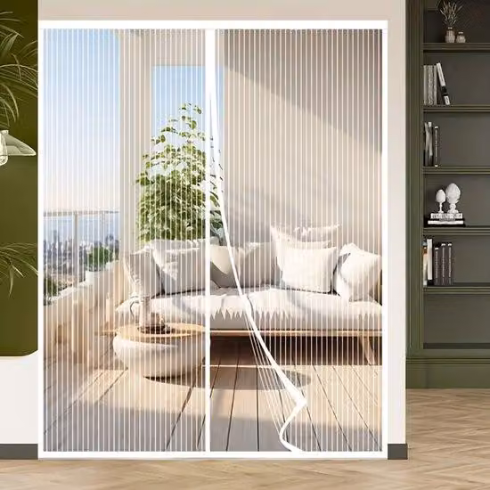Zanzariera magnetica automatica con rete trasparente, 100x210 cm, per camere da letto, soggiorni, cucine, balconi e porte interne/esterne.