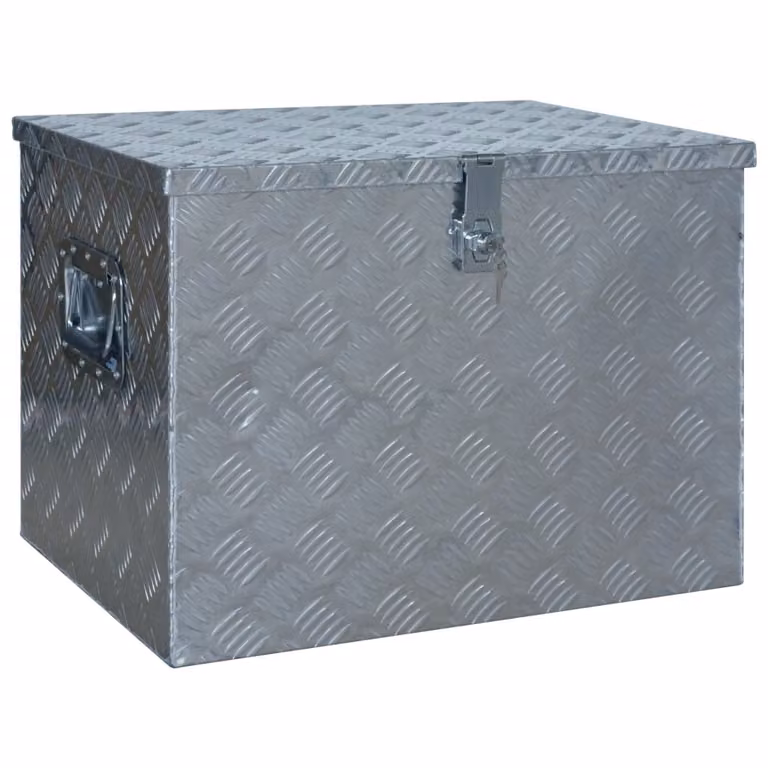 vidaXL Scatola in alluminio 610x430x455 mm Argento