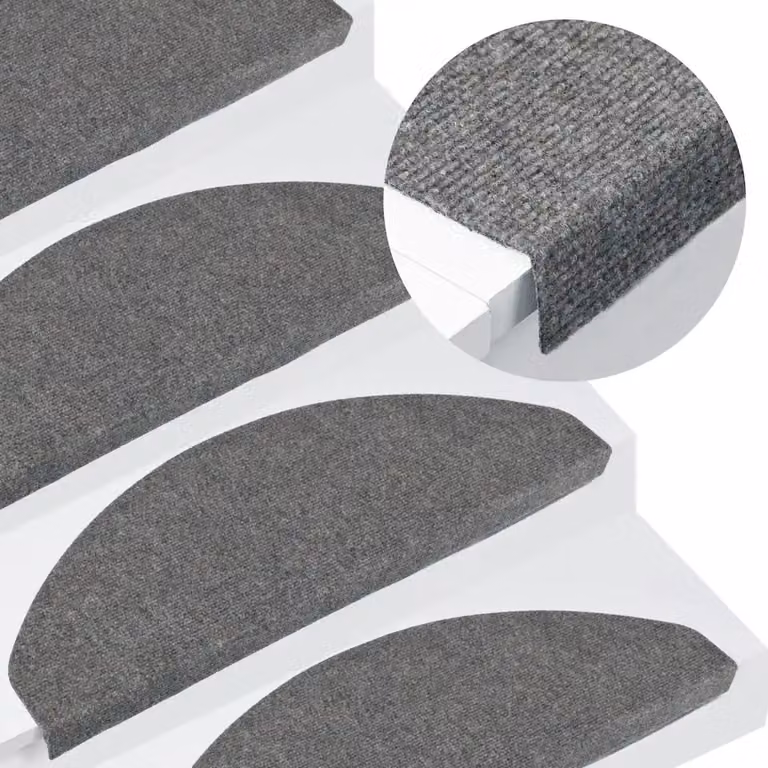 vidaXL Tappetini Autoadesivi per Scale, 20 Pezzi, Grigi, L 65 x P 22,5 x H 3,5 cm