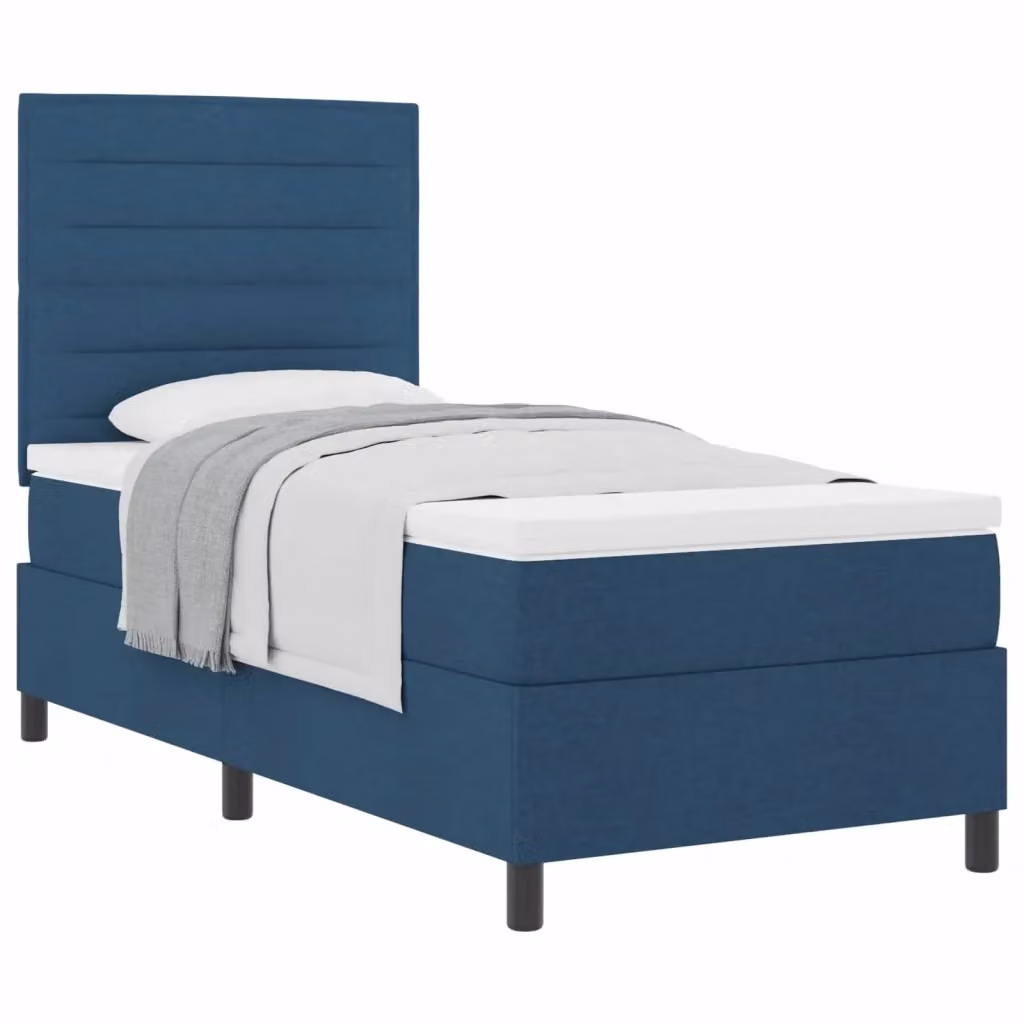 Letto a molle con materasso blu vidaXL L/P: 90 x 200 cm – 2