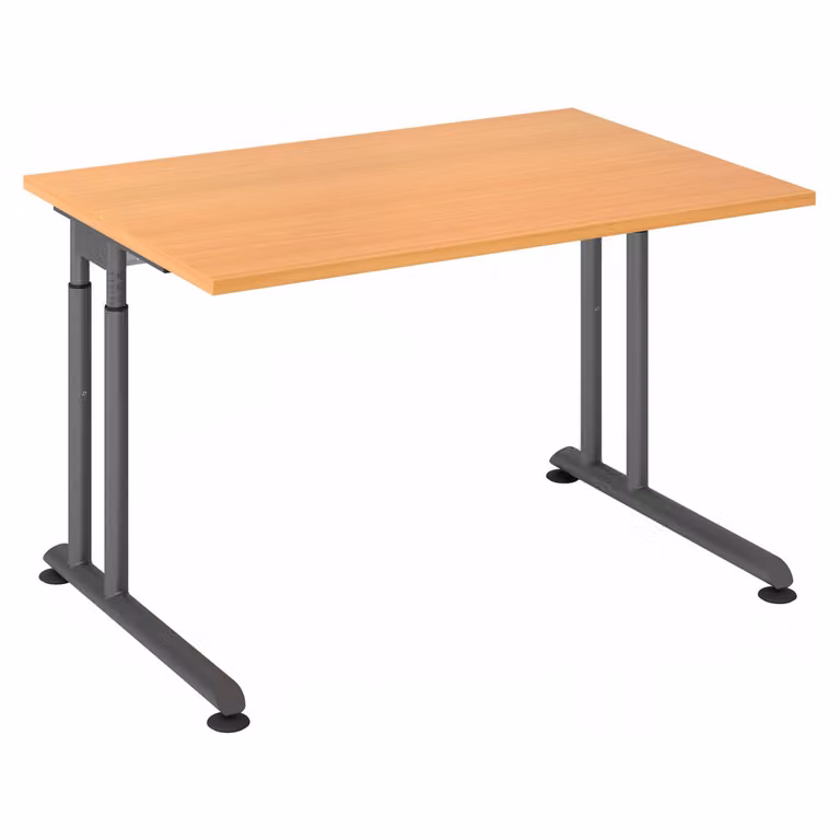 HAMMERBACHER ZS12 höhenverstellbarer Schreibtisch buche rechteckig