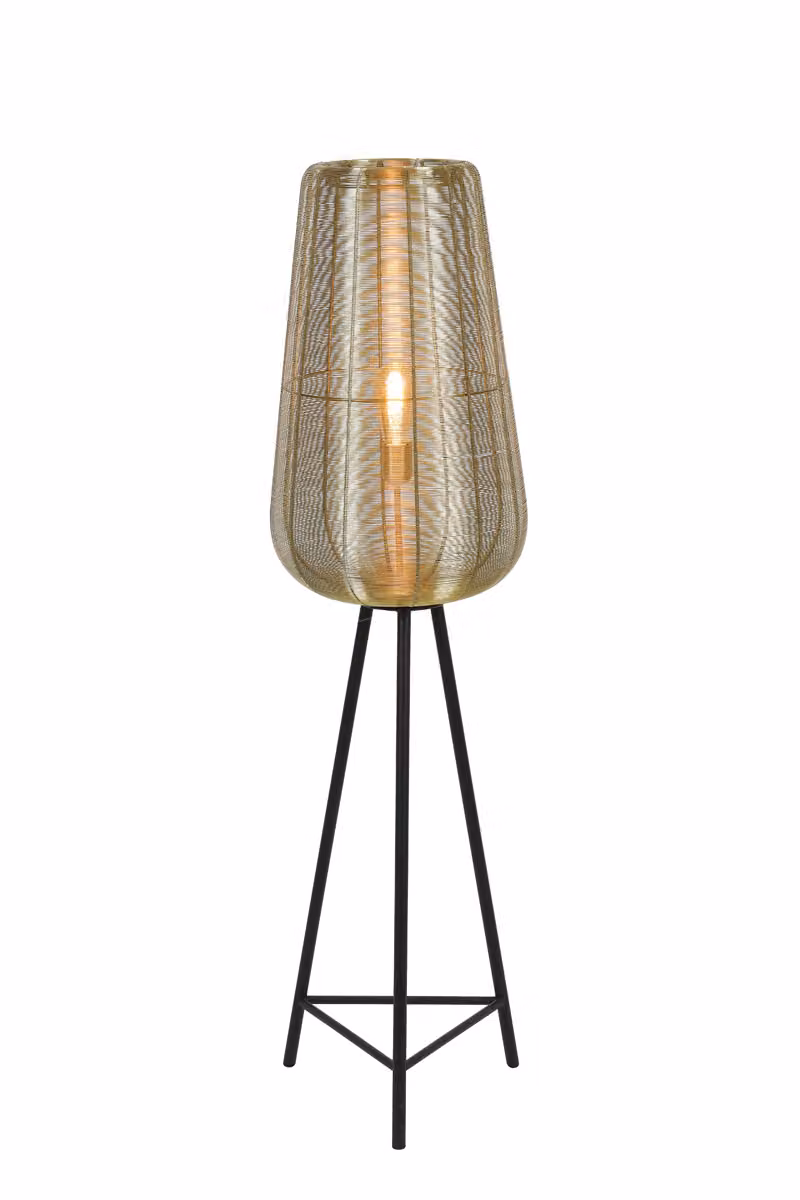 Lampada da terra - oro - ADETA - metallo - lampada a treppiede - E27 - 8257785 - Light & Living